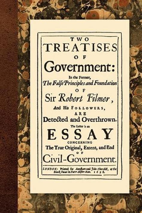 John Locke Two Treatises Of Government 1690 Worksheet Answers